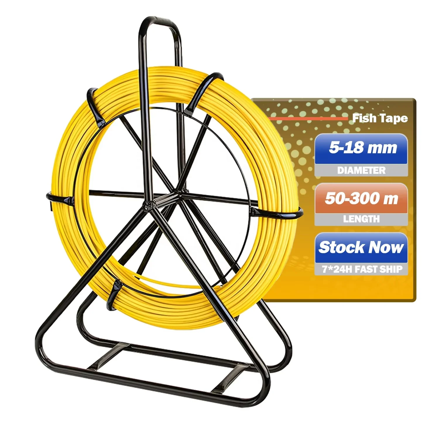 Fiberglass Electrical Cable Push Rod 11mm/12mm 200m Pulling Cable Tool and Duct Rodders for 4G Network