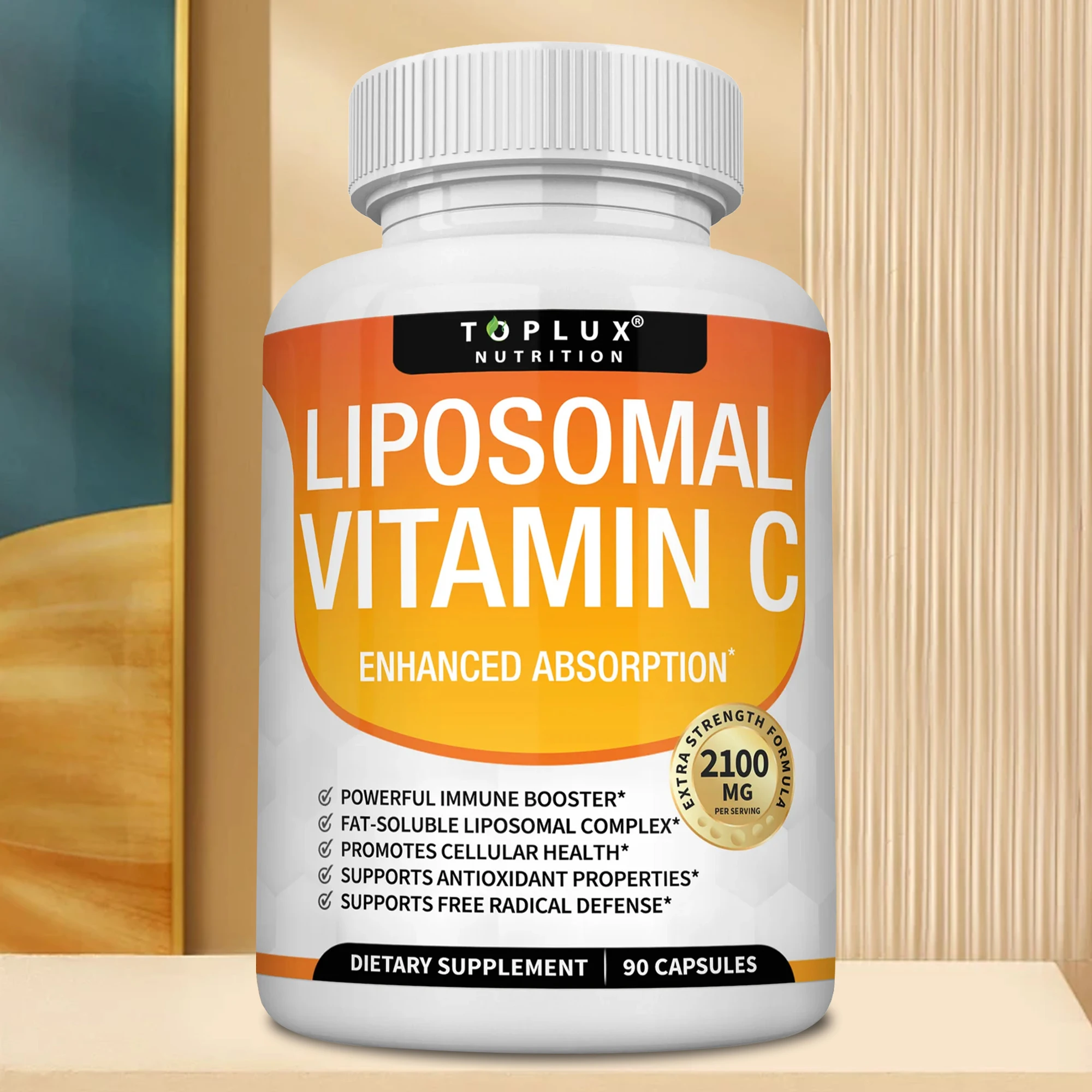 Liposomal Vitamin C 2100 Mg - Promote Absorption and Digestive Comfort, Antioxidants, Support Immune Health