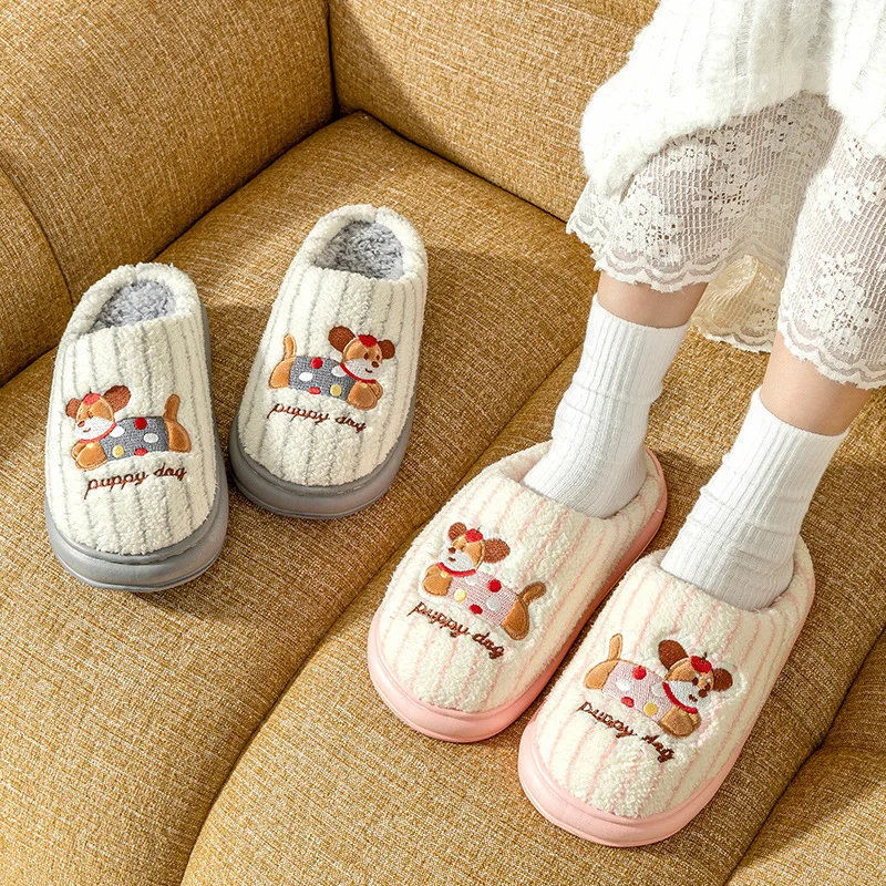 

Cotton Slippers for Women Suitable Home Use Indoor Anti Slip Confinement Shoes Thick Soled Warm for Couples Slippers Wholesale