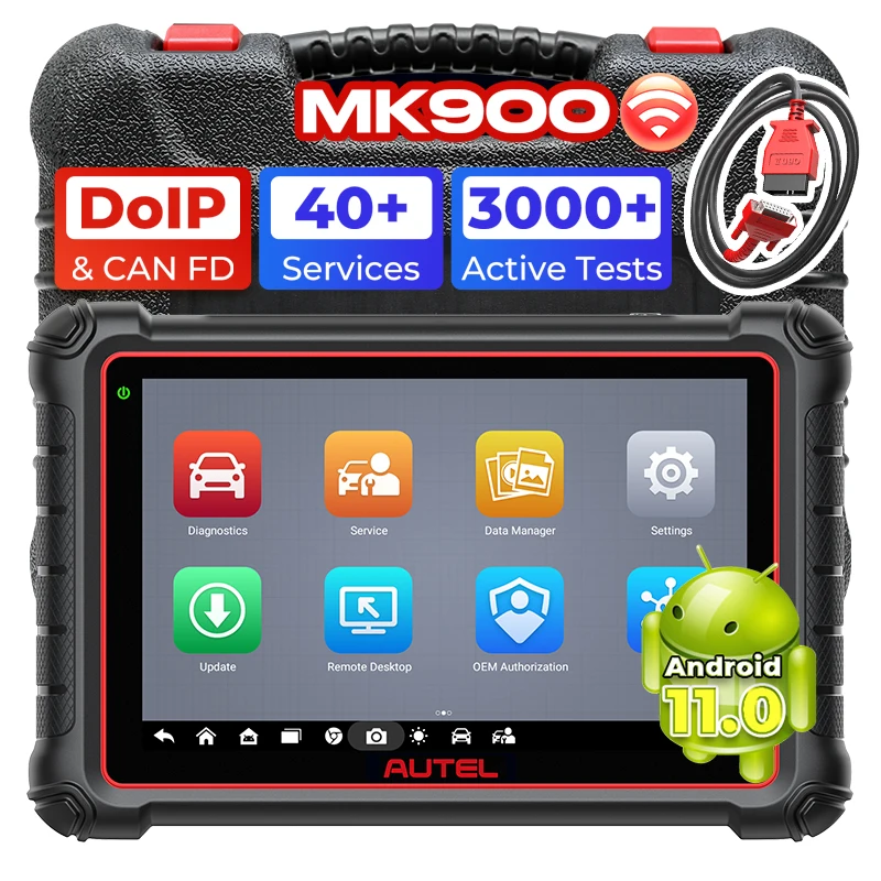 �y�Z�[�����zAutel MaxiCOM MK900 �����Ԑf�f�X�L���i�[ �c�[�� 40+ �T�[�r�X DoIP & CAN-FD �o���������ԃc�[�� PK MK808BT PRO