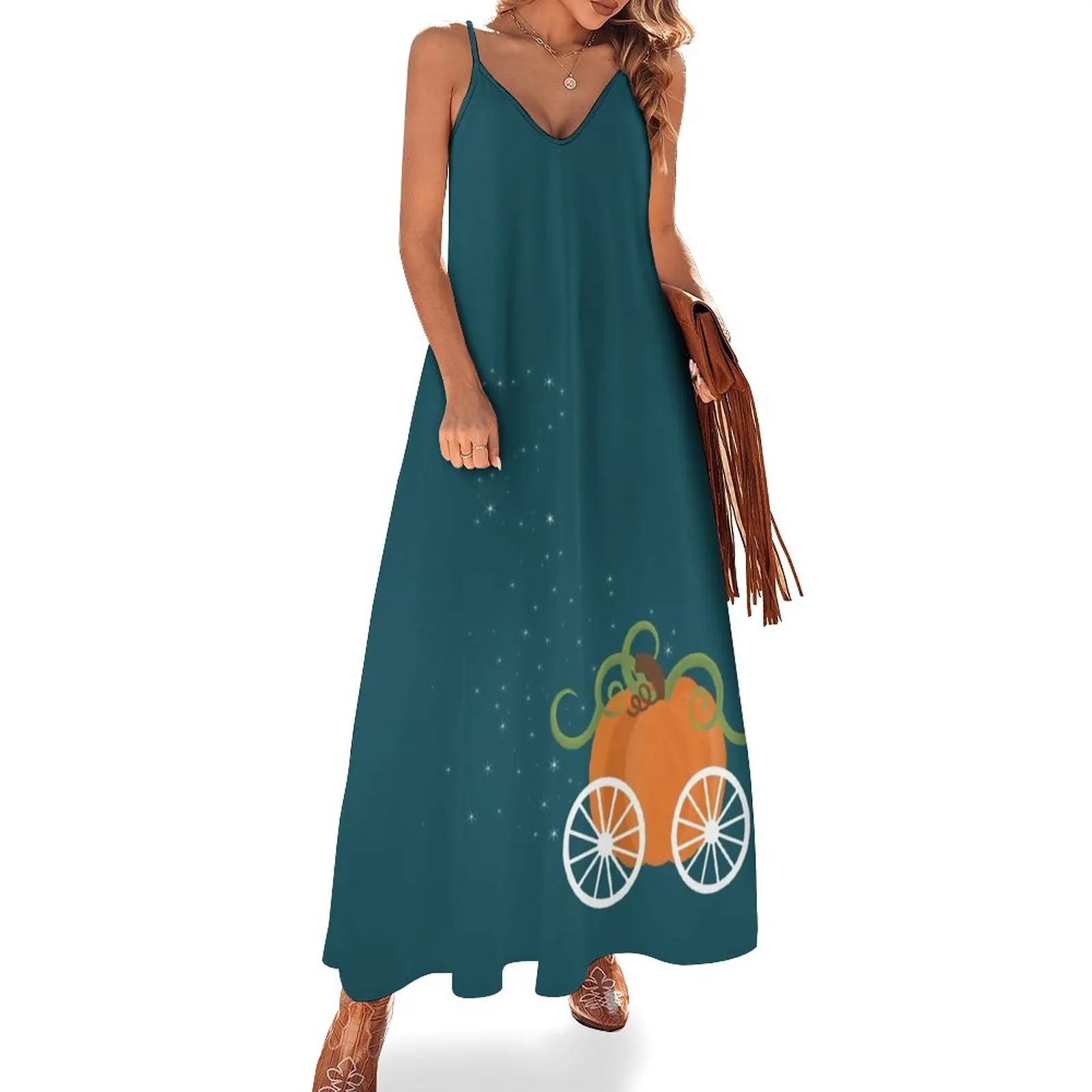 

Pumpkin at Midnight Sleeveless Dress dresses for women 2023 luxury designer party Dresses for wedding party