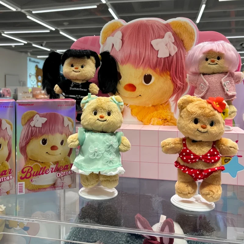 

Новая подлинная глухая коробка серии Ootd с маслом медведя, плюшевая сумка, подвески, украшение, модные игрушки, кавайная загадочная коробка, подарки на день рождения для детей