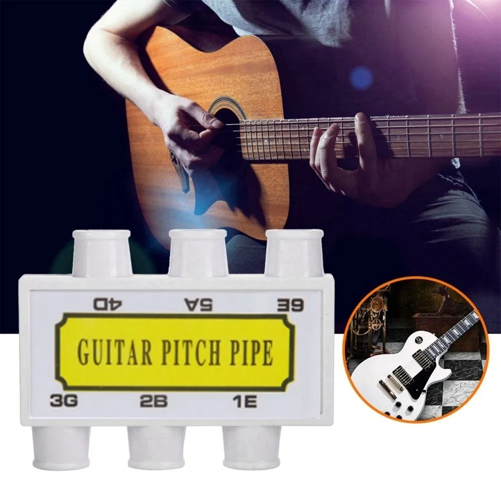 ​E B G D A E Tones​ Tuner Pitch Pipe Six hole Plastic Shell​ Pitch Pipe ​With Carrying Case​ ​Guitar Tuner Pipe​