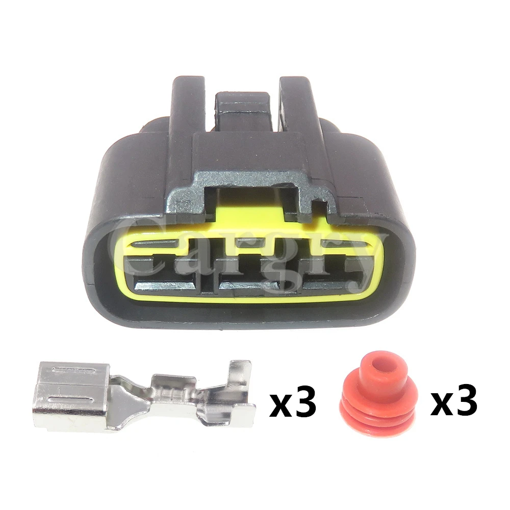 1 Set 3P QLW-A-B3F-B QLW-A-3F-B Car Electric Fan Socket for Honda AC Assembly Auto Waterproof Wiring Terminal Connector