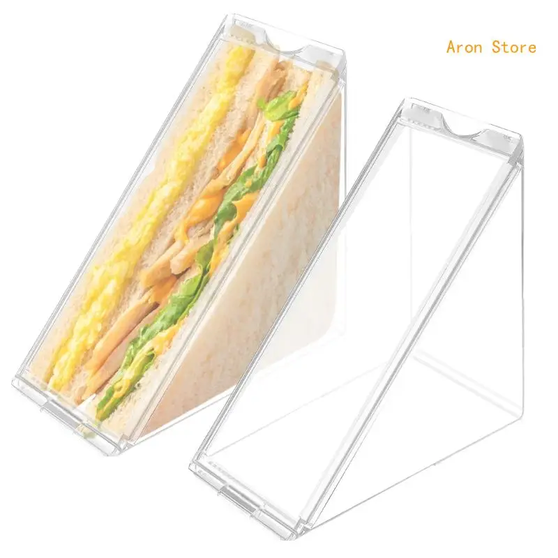 2PCS Portable Sandwich Box Leak Proof Storage Box with Lid Sandwich Bags ABS Texture Suitable for Lunch and Travel H3CF