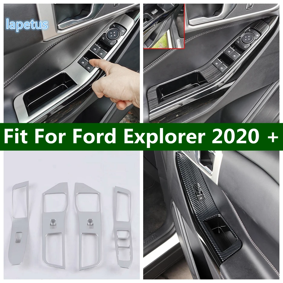 

Car Accessories Door Armrest Window Glass Lift Switch Control Button Cover Trim For Ford Explorer 2020 - 2022 Interior Refit Kit