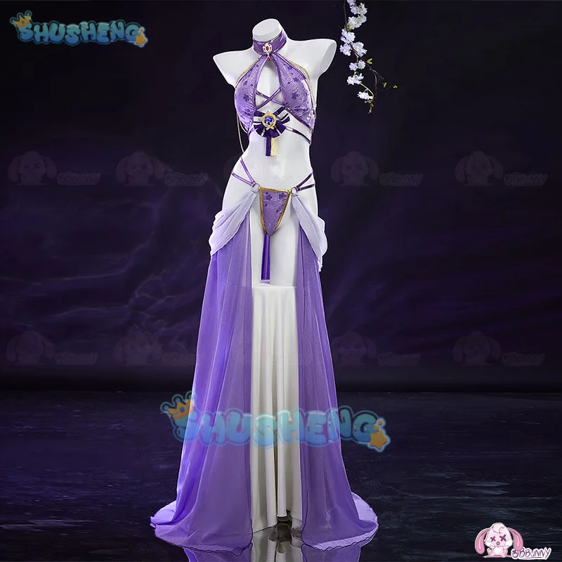 

Game Genshin Impact Raiden Shogun Cosplay Costume Fan Dancing Diva Shogun Dancing Dress Sexy Outfit For Hallowmas Party Adult
