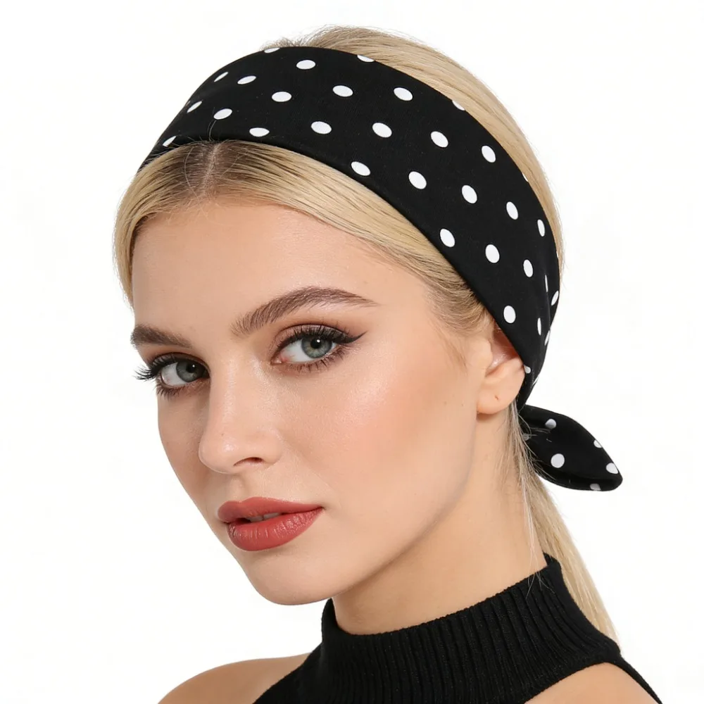 Women Non Slip Wide Headbands, Soft Elastic Hair Bands for Yoga Running Sports Gym Head Wraps Turbans