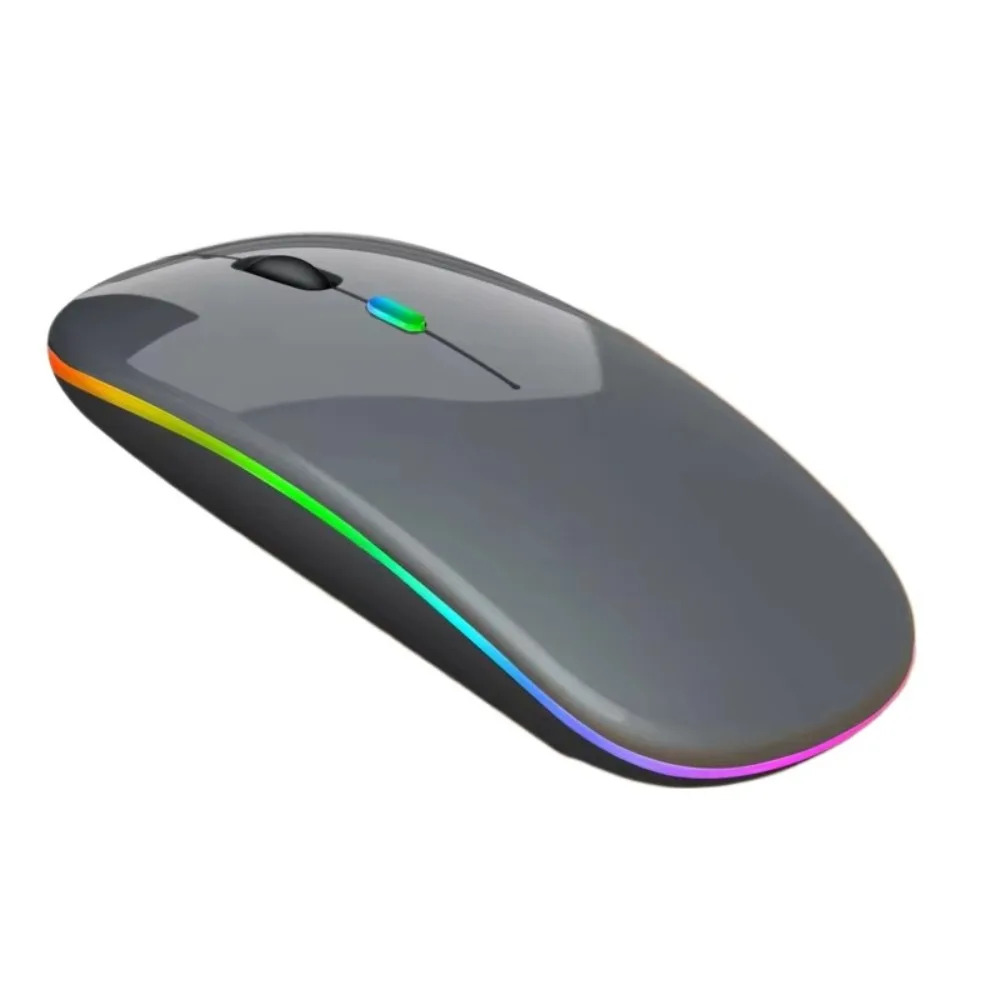 

Беспроводная мышь со светодиодной подсветкой, красочная бесшумная компьютерная бесшумная мышь, двухрежимная удобная игровая Bluetooth-мышь, компьютерные аксессуары