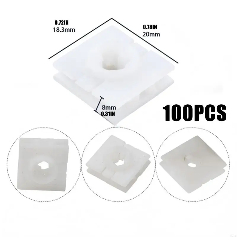 M76E 100Pcs Weiße Auto Panel Retainer Clips Befestigung Für Fahrzeug Teile 0009912098 – Detail 6