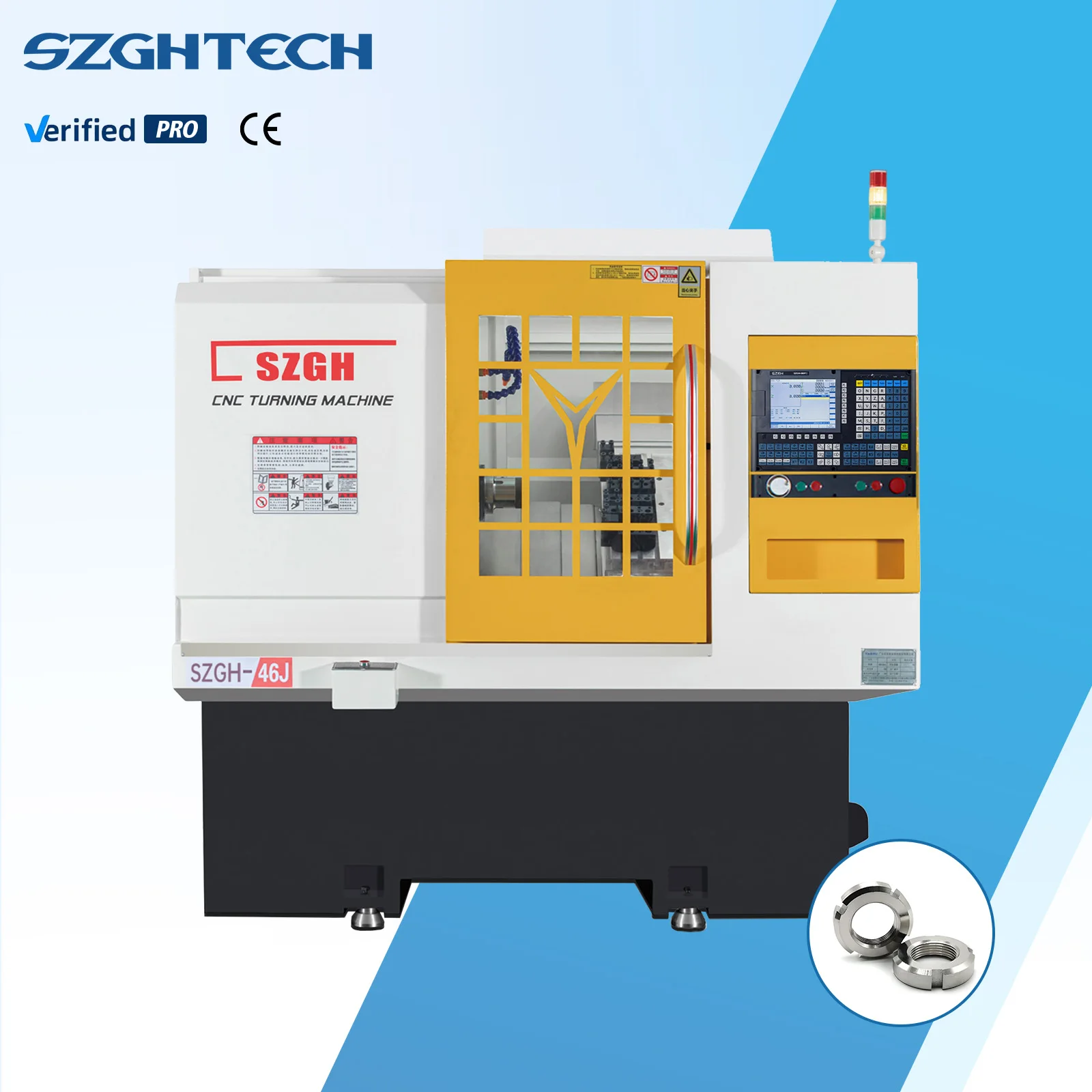 SZGH 46J Ce Automatic Wood Metal Turning China Factory Price Horizontal Cnc Lathe Machine Low Price