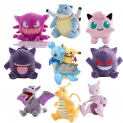 Pokemon Pikachu Gengar Plush Blastoise Lapras Haunter Mewtwo Dragonite Jigglypuff Peluche Kawaii Plushies Toys Hobbies Kid Gifts