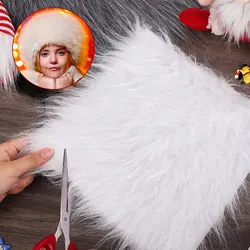 25x25cm Artificial Fur Patch Soft Plush Faux Fur Hat Fabric Patchwork Women Bags Clothing Coat Quilting Decoration Patches