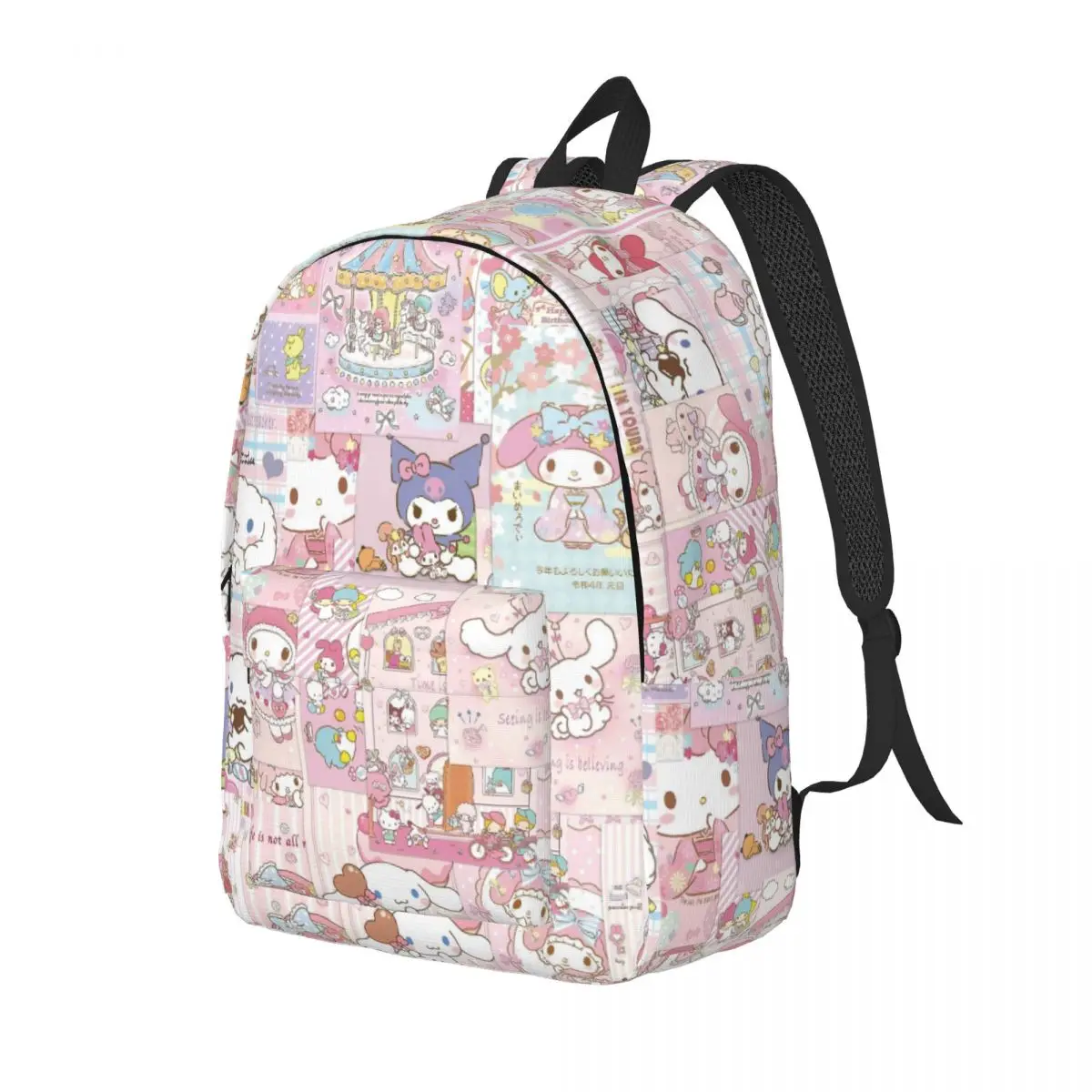 My Melody Printed Lightweight Casual Schoolbag For School, Outdoor, Shopping, Office 15in 17in