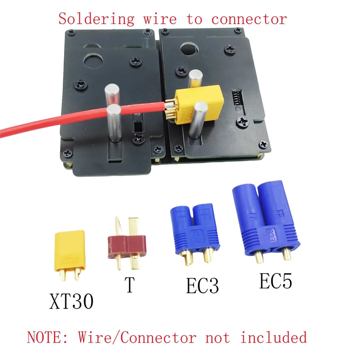 مشبك سلك سيليكون لمحطة لحام عازلة ، أداة تهززة RC ، قابس T ، XT90 XT60 ، 0-24AWG ، XT30