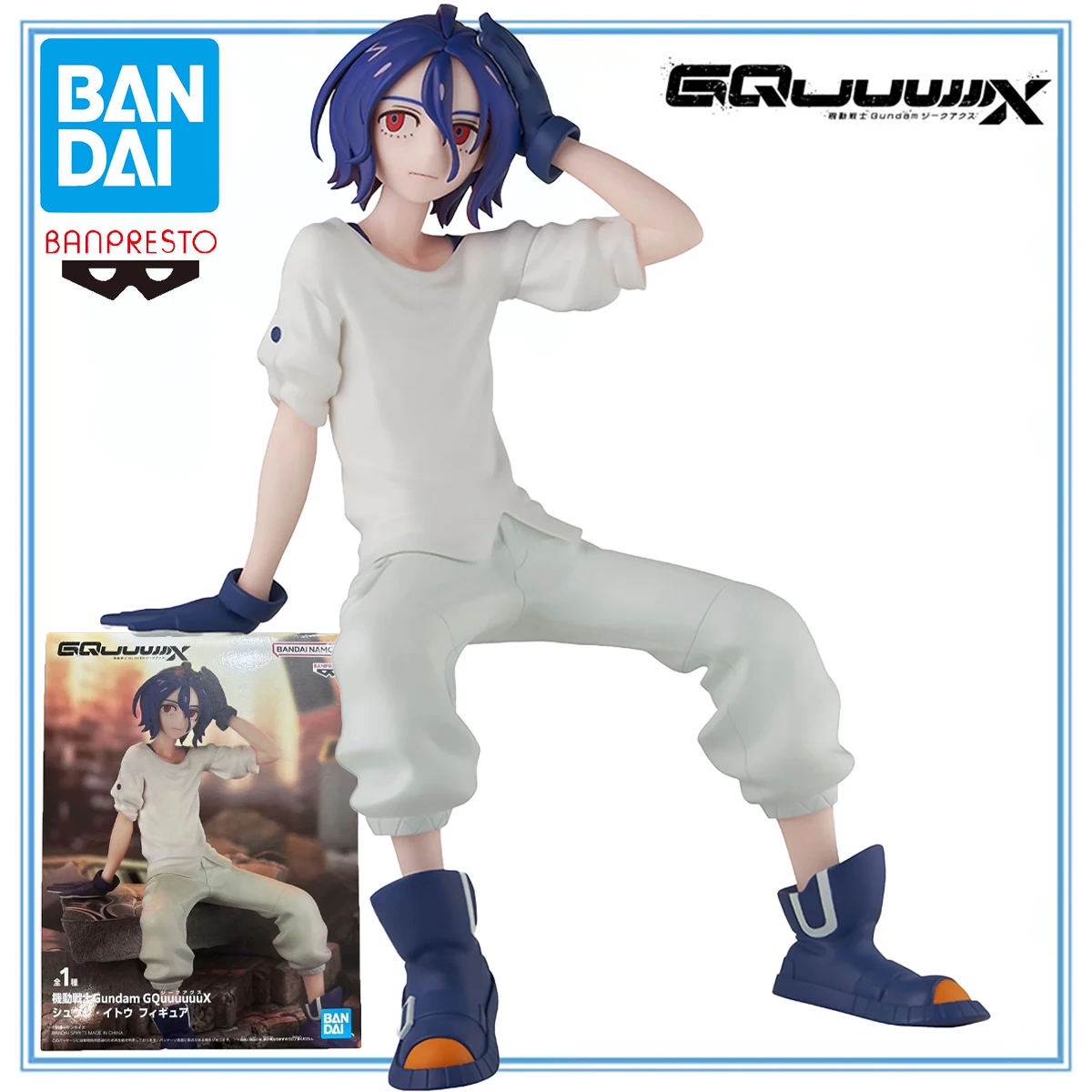 

В наличии оригинальный BANDAI BANPRESTO, предварительно окрашенный Kidou Senshi Gundam GQuuuuuuX Shuuji Itou, аниме-фигурка, модель, украшение