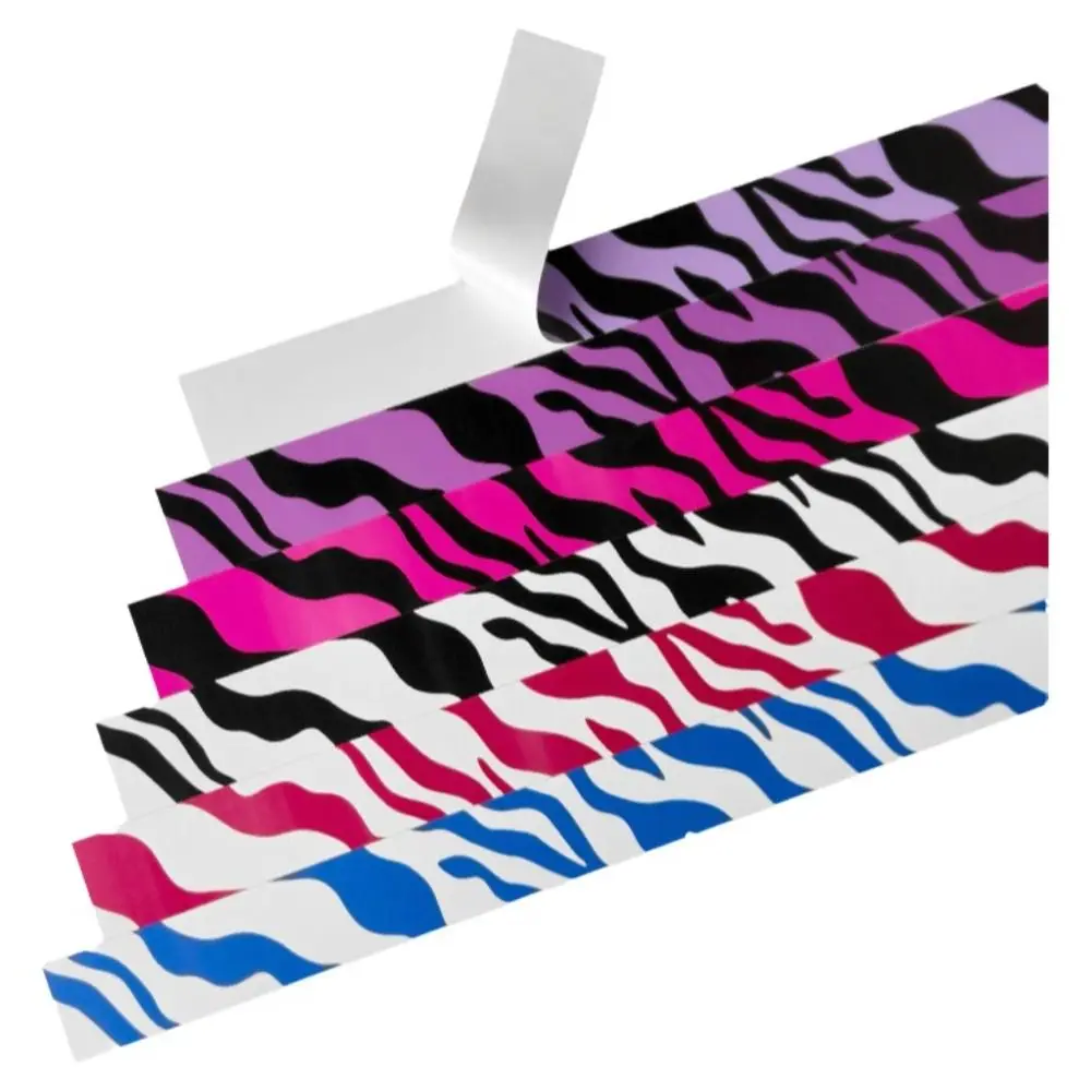 Wavy Stripe Design Pickleball Racket Edge Sticker Universal Shock Absorption Matte Paddle Edge Tape Anti-fall Stretchable