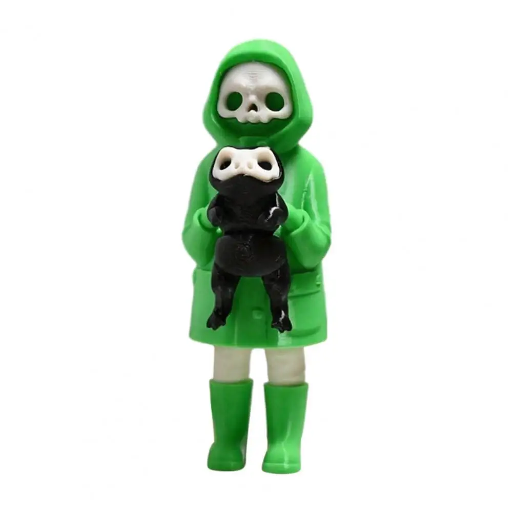 3d Printed Ornaments Bedroom Decoration Skull Grim Reaper Frog Statue 3d Printed Halloween Figurine Spooky Cute Home Decor