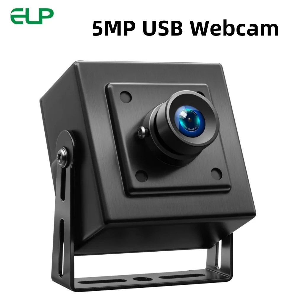 5MP Wide Angle USB Camera No Distortion Lens Industrial Metal Box 1080P 30fps Mini Webcam UUC Plug Play OTG Live Streaming