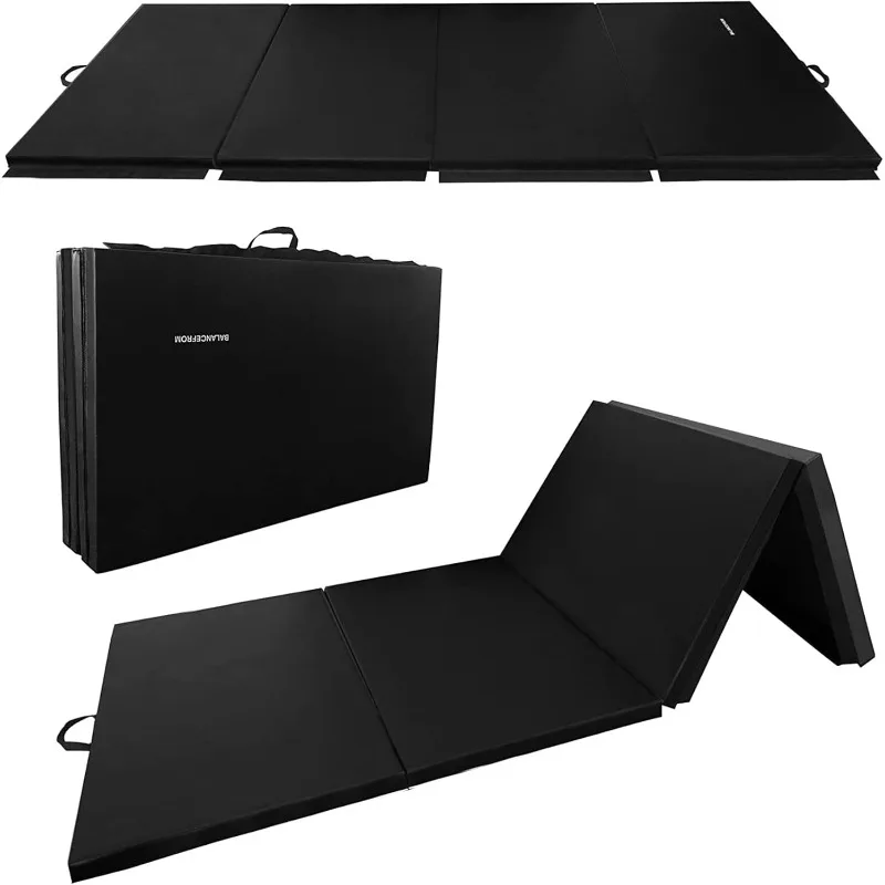 

BalanceFrom Folding Gymnastics Mat, Home Gym Floor Tumbling Equipment, 4' x 10' x 2"
