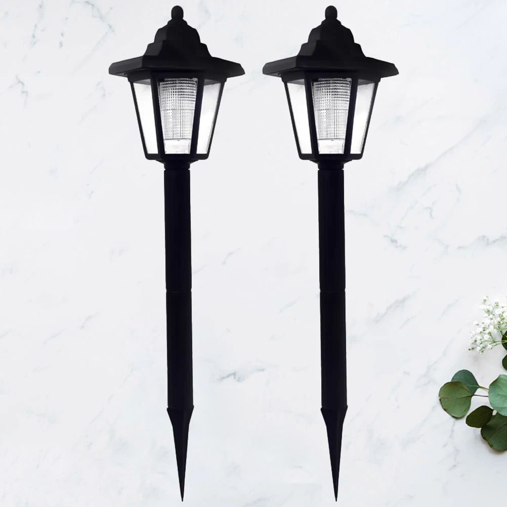2Pcs Solar Powered Lawn Lamp Ground Buried Outdoor Garden Pathway Lights L scape Lighting Design Stable Performance Long Service