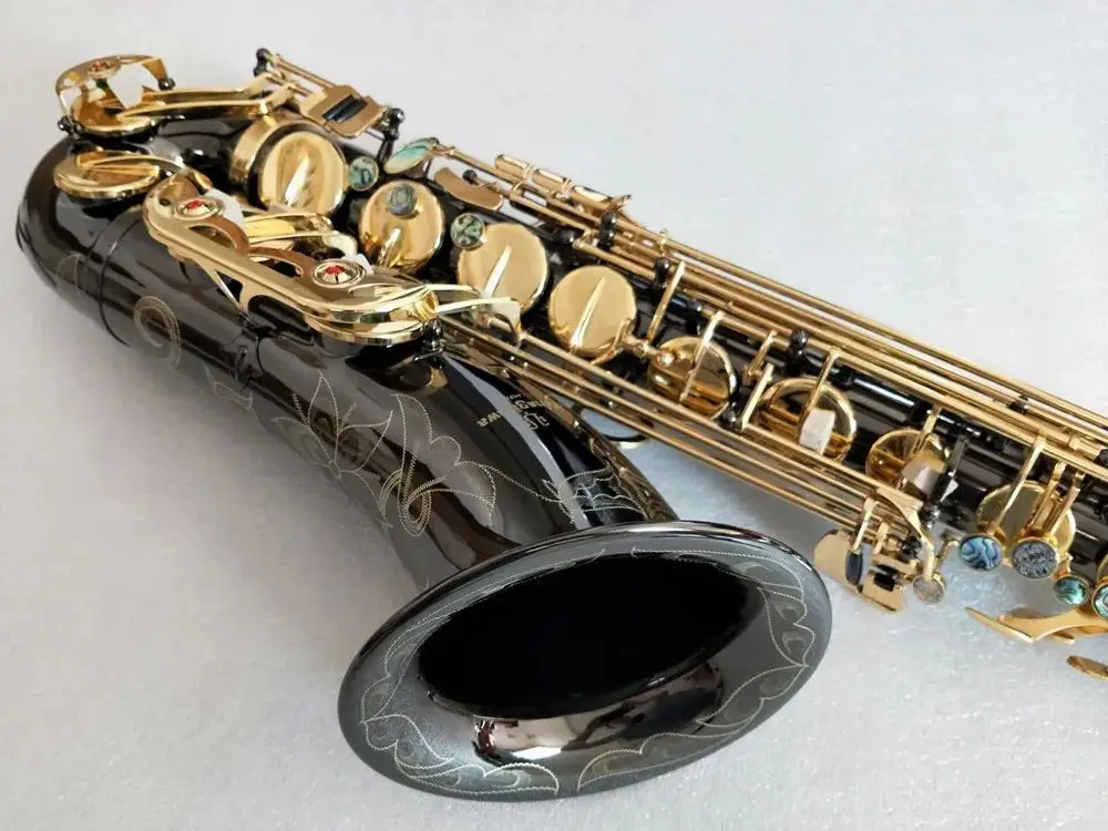 

Super performance Professional T W037 Tenor Sax B Flat Tune musical Best Quality Black Gold Saxophone