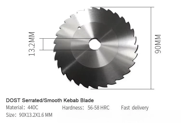 90mm Serrated Replacement Blades For 090 Electric Kebab Cutting Knife