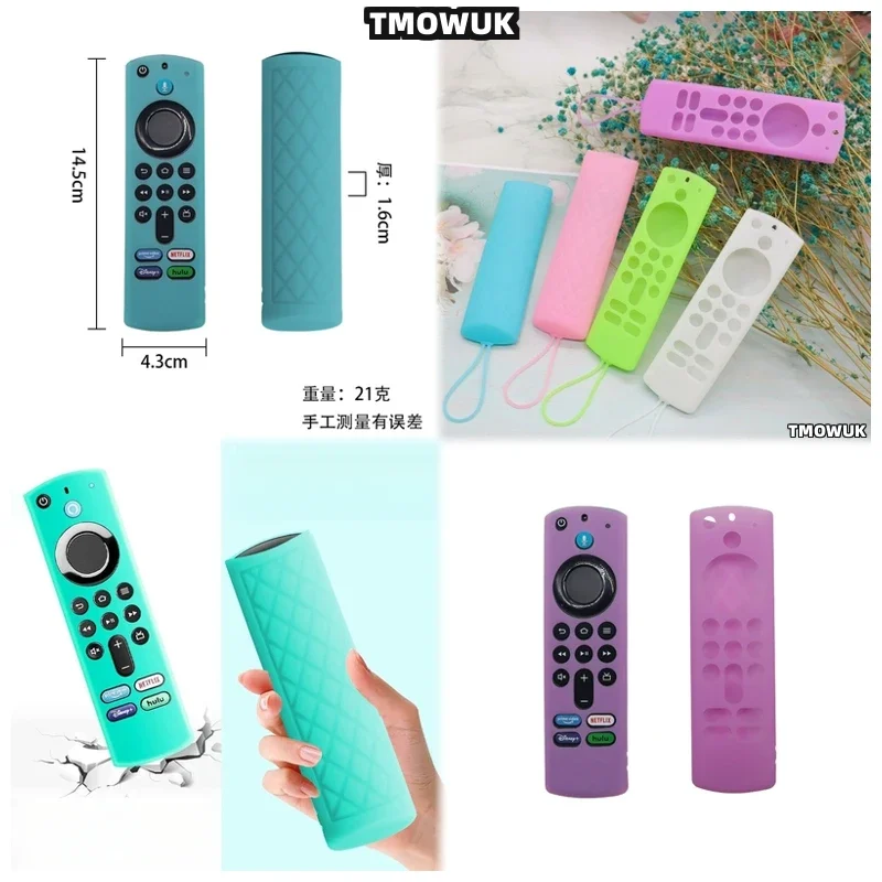 

For Fire TV Stick 4K MAX L5B83G 2021 TV Remote Control Silicone Protective Cover Case Shockproof Anti-drop Anti-scratch GFHO