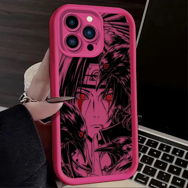 Luxurious Uchiha Itachi Dark Crow Phone Case for IPhone 17 Air 16 16E 15 14 13 12 11 Pro Max X XS X S Max XR SE 2020 SE4 7 8 view 4
