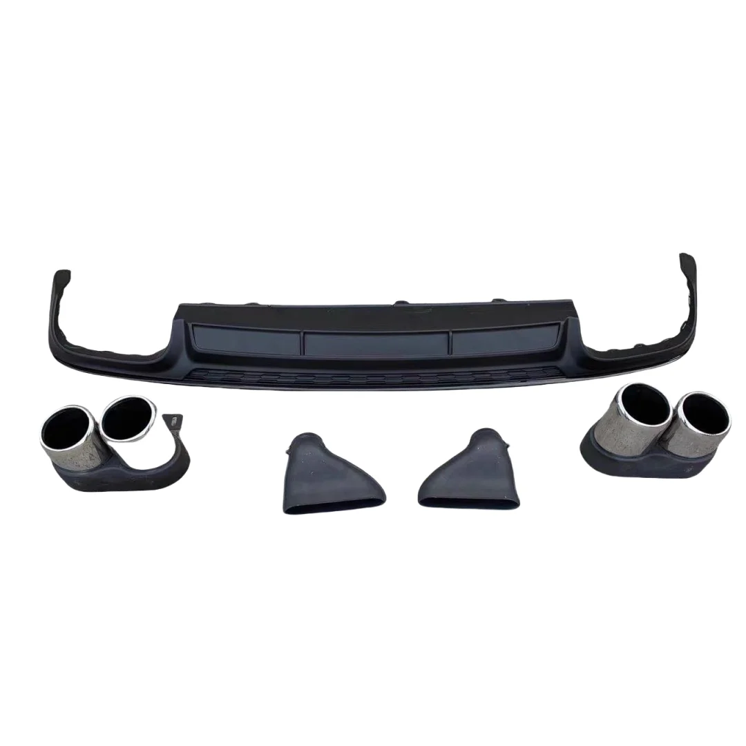 Achterbumper Diffuser Lip Voor Audi A6 S-lijn C8 S6 (Niet Voor Normen) 2019-2022 Auto Achterbumper Diffuser Lip met Uitlaat Tips - afbeelding 2