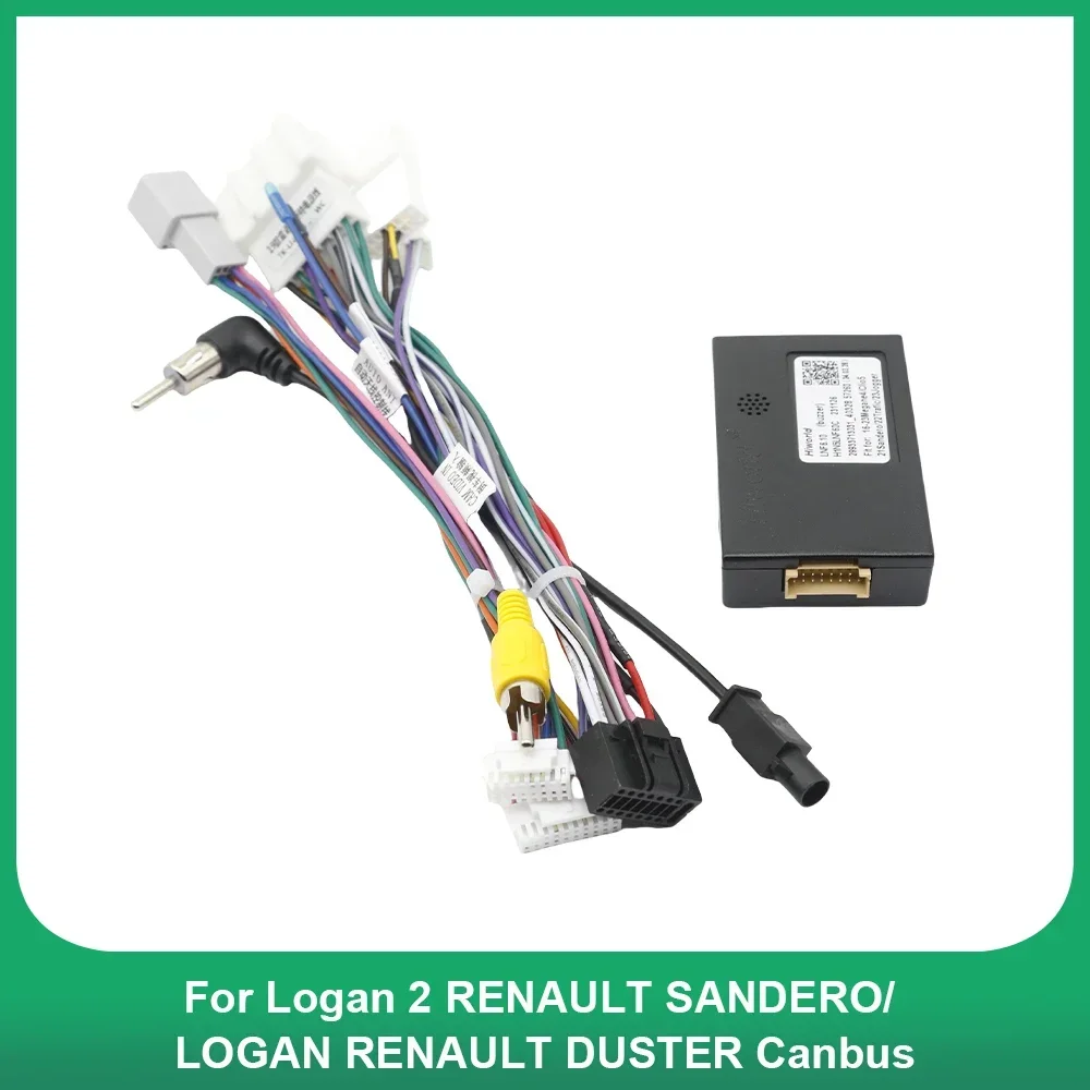 For Logan 2 RENAULT SANDERO/ LOGAN RENAULT DUSTER Canbus Car 16pin Power Cord Wiring Harness Adapter