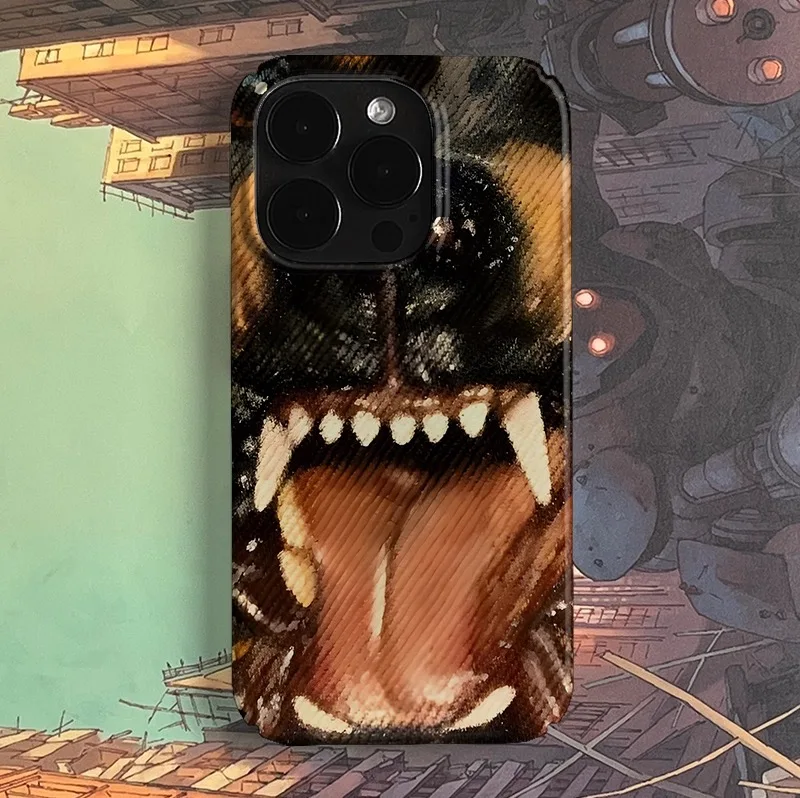 

Ins Dog Barking Dark Wind Phone Case for IPHONE 17 Air 16E 15 PROMAX 14 Plus 13 12 MINI 11 PRO 16Plus XR SE Acrylic Phone Cover