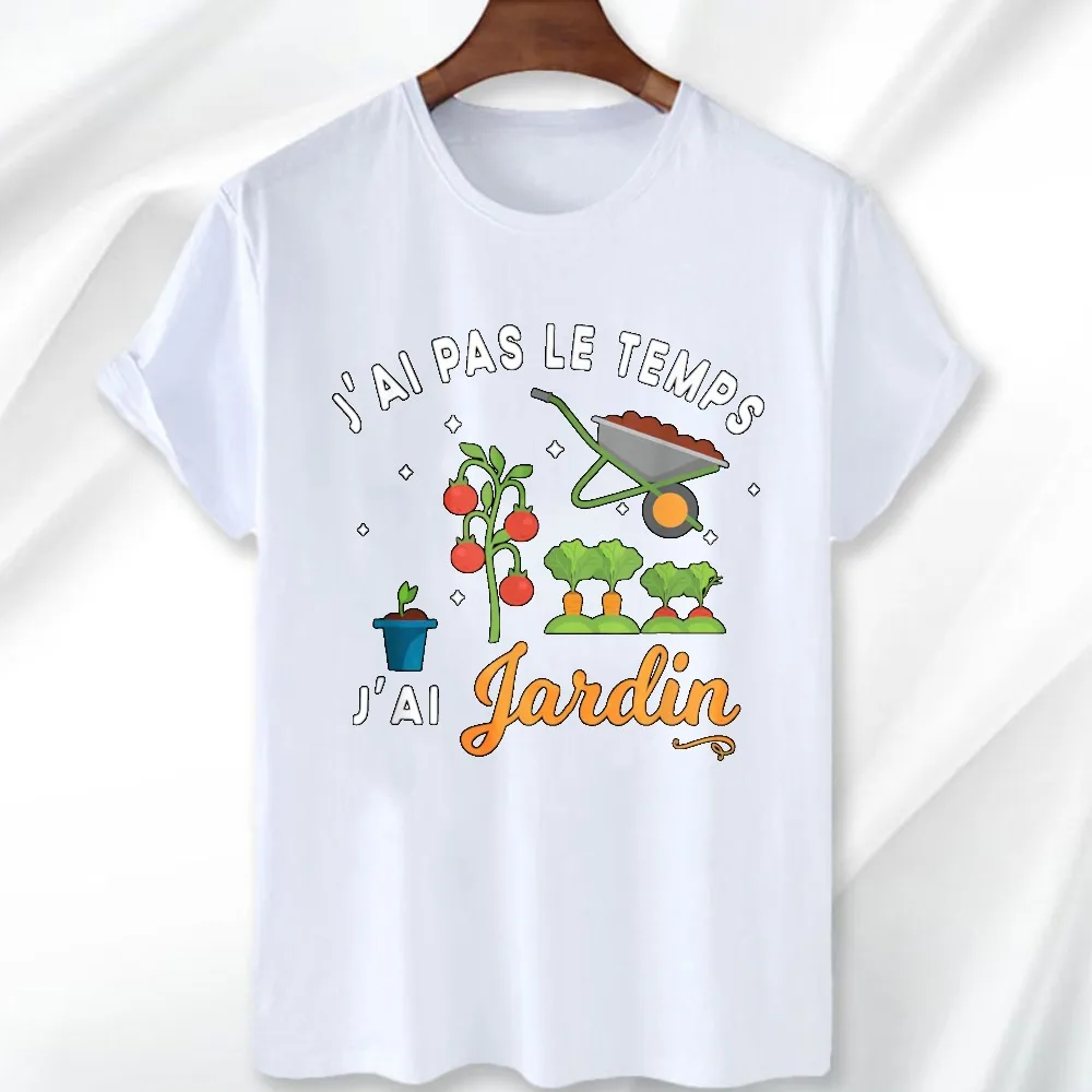 J'Ai Jardin Humour Gardener Man Woman Retirement Gardening T-Shirt Gardening French Quote Unisex Streetwear Casual Shir