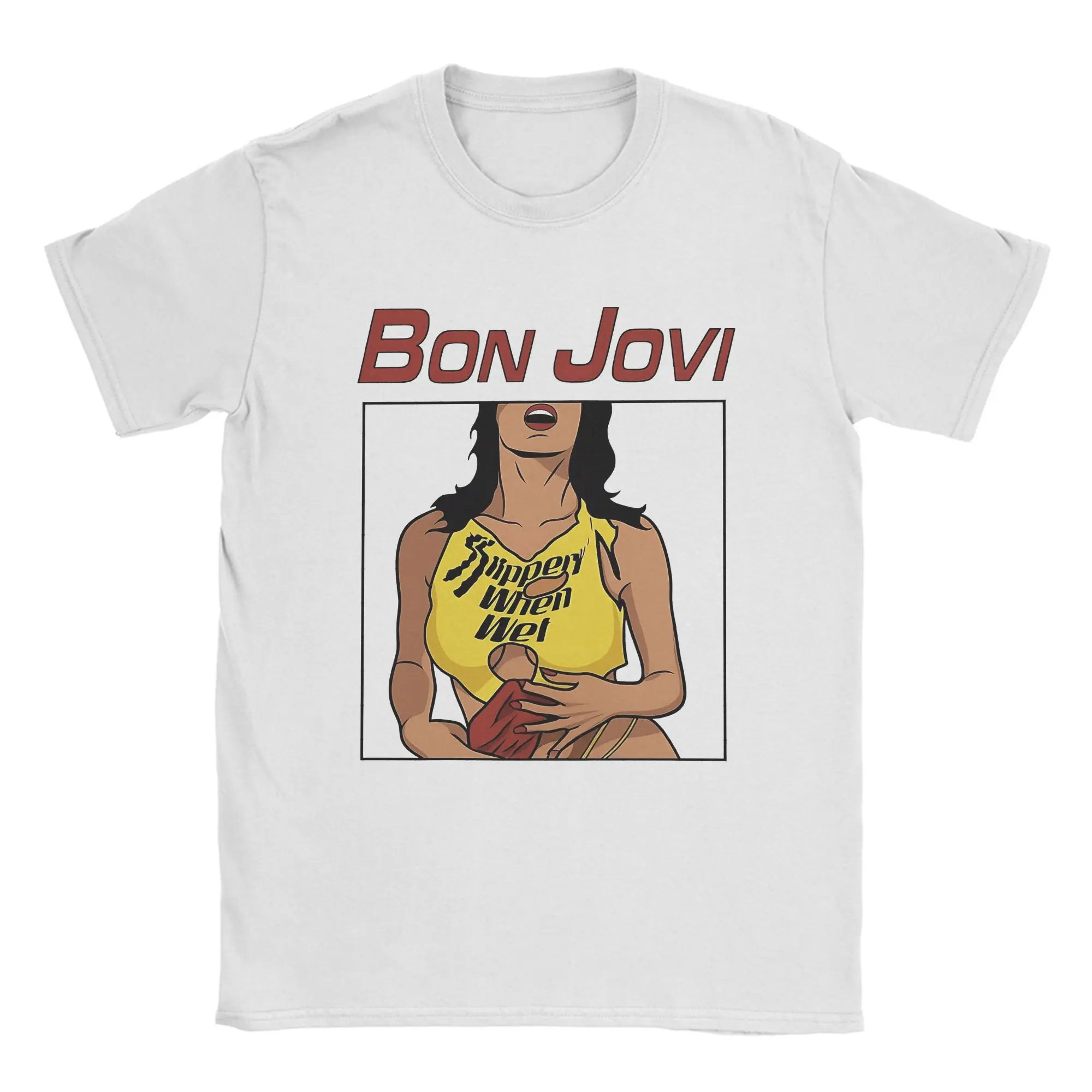 Casual T-Shirt Summer Band B-Bons Jovis Rock Trendy Cool T-Shirts Cotton Tee Shirt for Mens Aesthetic Printed Short Sleeve Tops