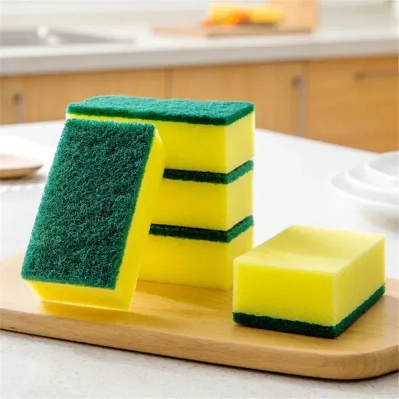 10/20 Pcs Double-sided Cleaning Dishwashing Sponge Household Scouring Pad Kitchen Wipe Dish Cleaning Brush Sponges Supplies