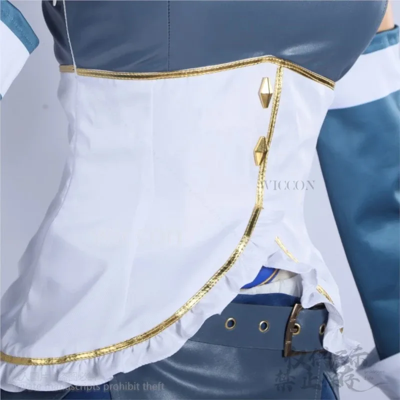 

Anime Puella Magi Madoka Magica Miki Sayaka Cosplay Blue Battle Uniform Dress Lolita Wigs Shoes For Girls Halloween Customize 57