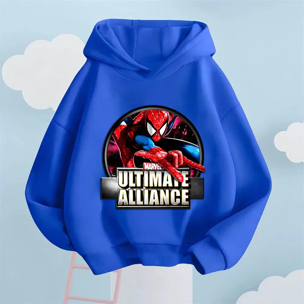 

Pull confortable et décontracté pour filles imprimé de dessins animés Spider-Man, confortable et chaud pour