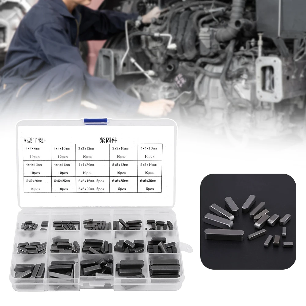 Parallel Drive Shaft Keys Set High Strength Hardness. For Machinery Applications