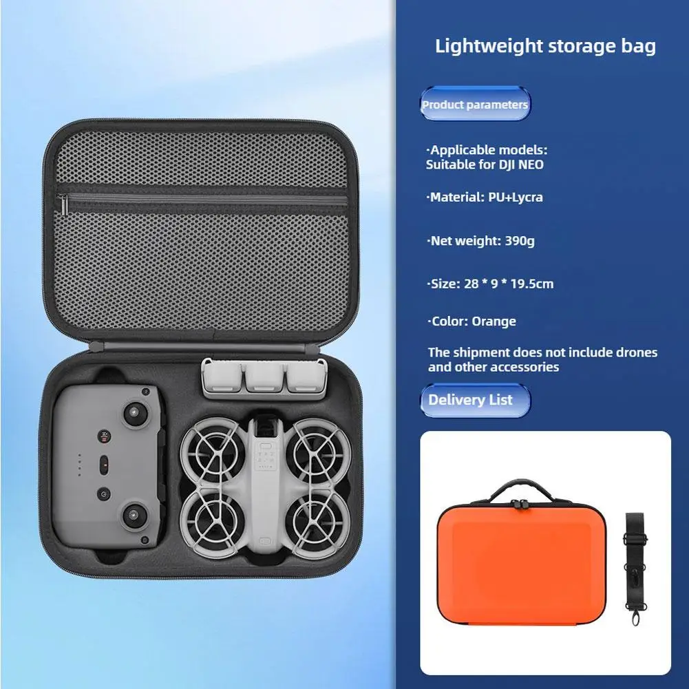 

Portable Carrying Case for DJI Neo Drone Hard PU Travel Storage Bag Shockproof Case Waterproof Protector Accessories 2024 X9M5