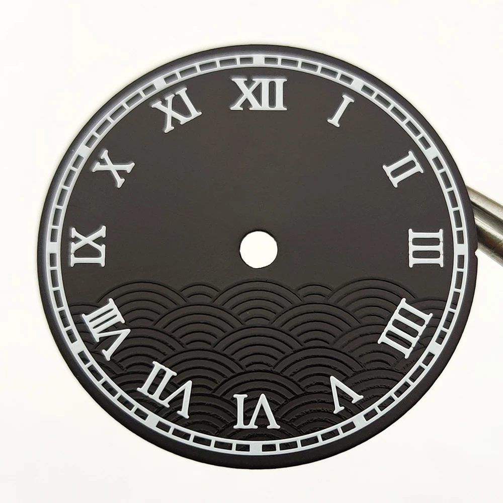 

Циферблат 28,5 мм, циферблат NH35, аксессуары для часов, циферблат для мужских часов, подходит для механизма NH35, без люминесценции