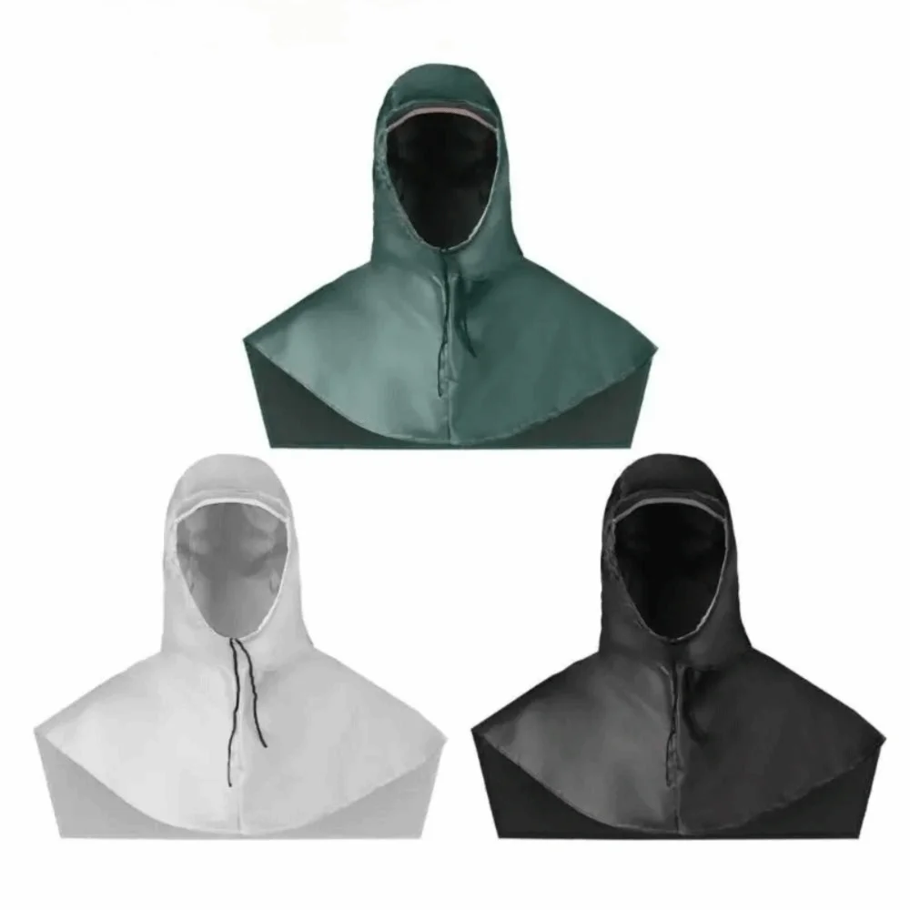 Practical PVC Work Hood Dust Proof Full Coverage Face Shield Easy Detach Water Resistant Dust Hood Powder Prevention