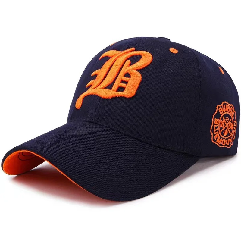 Baseballmütze mit Alphabet-Stickerei, trendige, vielseitige Street-Style-Sonnenschutzhüte für Herren und Damen im Freien