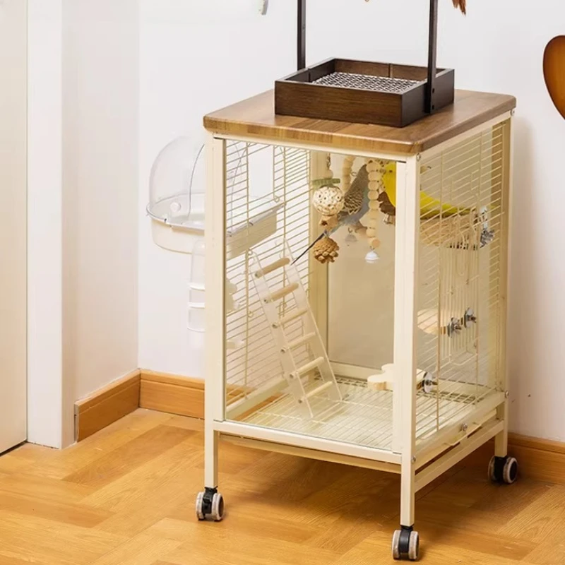 

Lovebird Bird Cages Accessories Outdoor Feeder With Stand Bird Cages Outside Luxury Stainless Jaula Para Canarios Bird Supplies