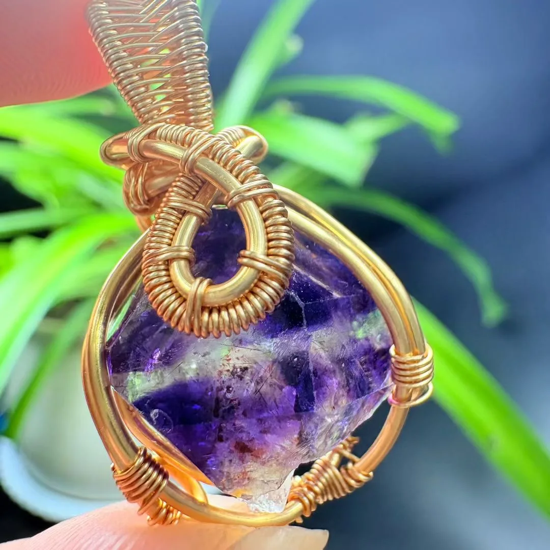 

1 Pc Fengbaowu Natural Raw Super 7 Pendant Wire Wrapping Necklace Pendant Reiki Healing Stone Jewelry Gift Women Men
