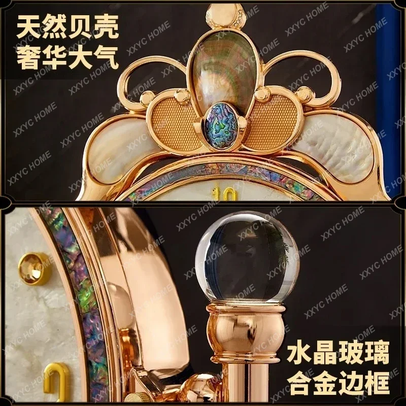 AACy56 Y Light Luxury High-end Household Living Room Floor Clock European High-end Atmospheric Pendulum, Large Clock