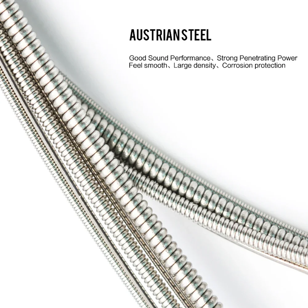 Orphee سلاسل الغيتار الكهربائي RX15/RX17/RX19 سبائك الأوستنيت لف سلاسل الغيتار ممارسة سداسية الكربون الصلب 6 سلسلة