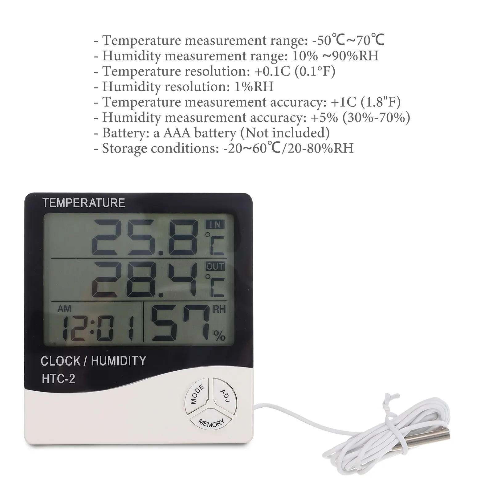 

LCD Digital Fish Tank Thermometer Dual Temperature Display Hygrometer Thermometers for Tanks