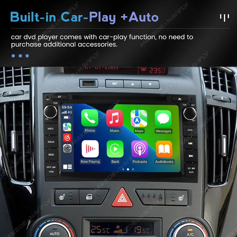 7Inch Car Audio Radio For KIA CEED 2007 2008 2009 Autoradio Android Auto Stereo GPS WIFI BT CarPlay 2 Din Multimídia Automotivo