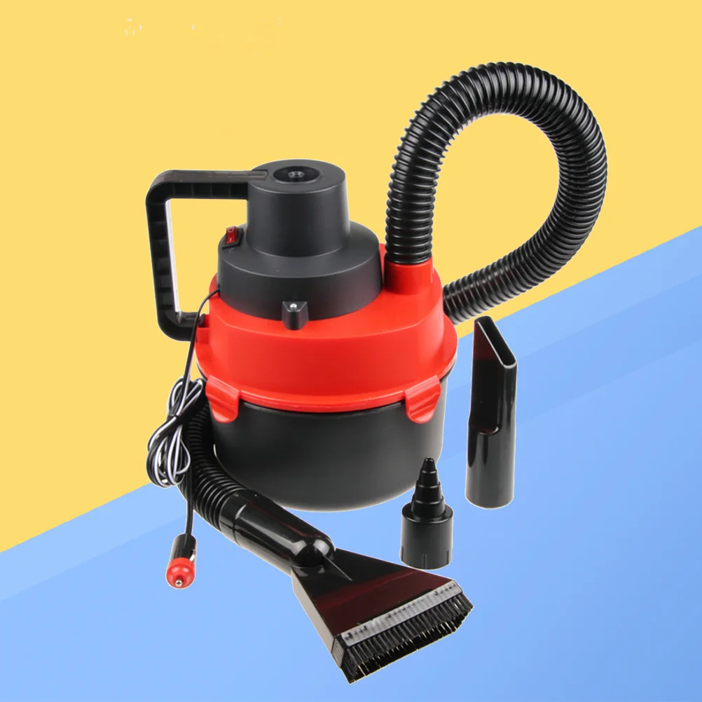 

12V Car Auto Portable High Power Handheld Wet Dry Duster Dirt Collector with Flashlight Stronge Suction Car Vacuum Cleaner (Red)