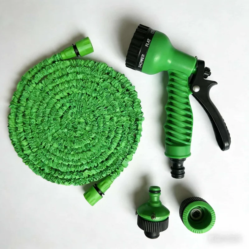 

Multifunctional High-Pressure Spray Gun7Model Garden Hose Set with Foam Nozzle, Flexible Hose for Home Use, Flower Watering and